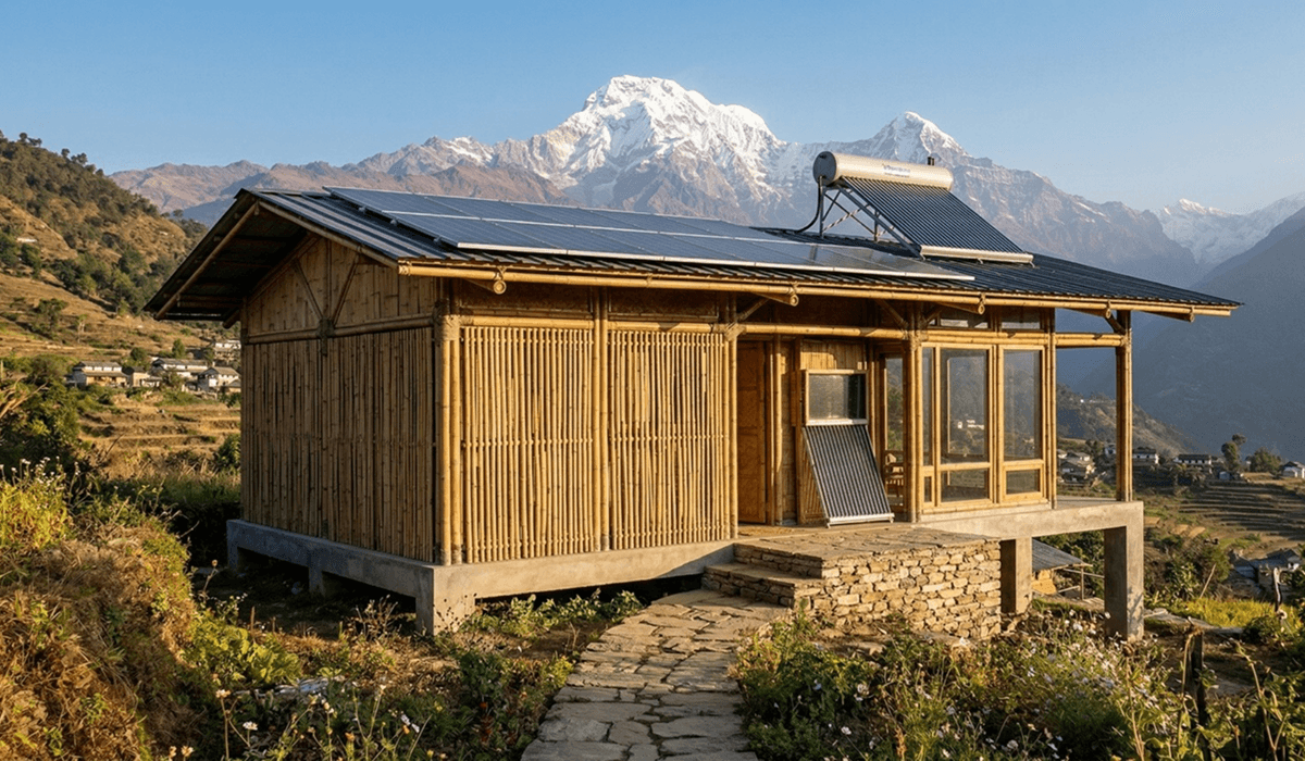 Modern modular residence exterior