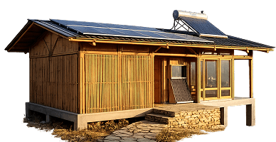 Solar-paneled modular cabin